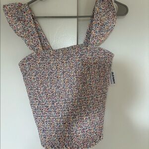 Floral Ruffle Strap Top Brand New